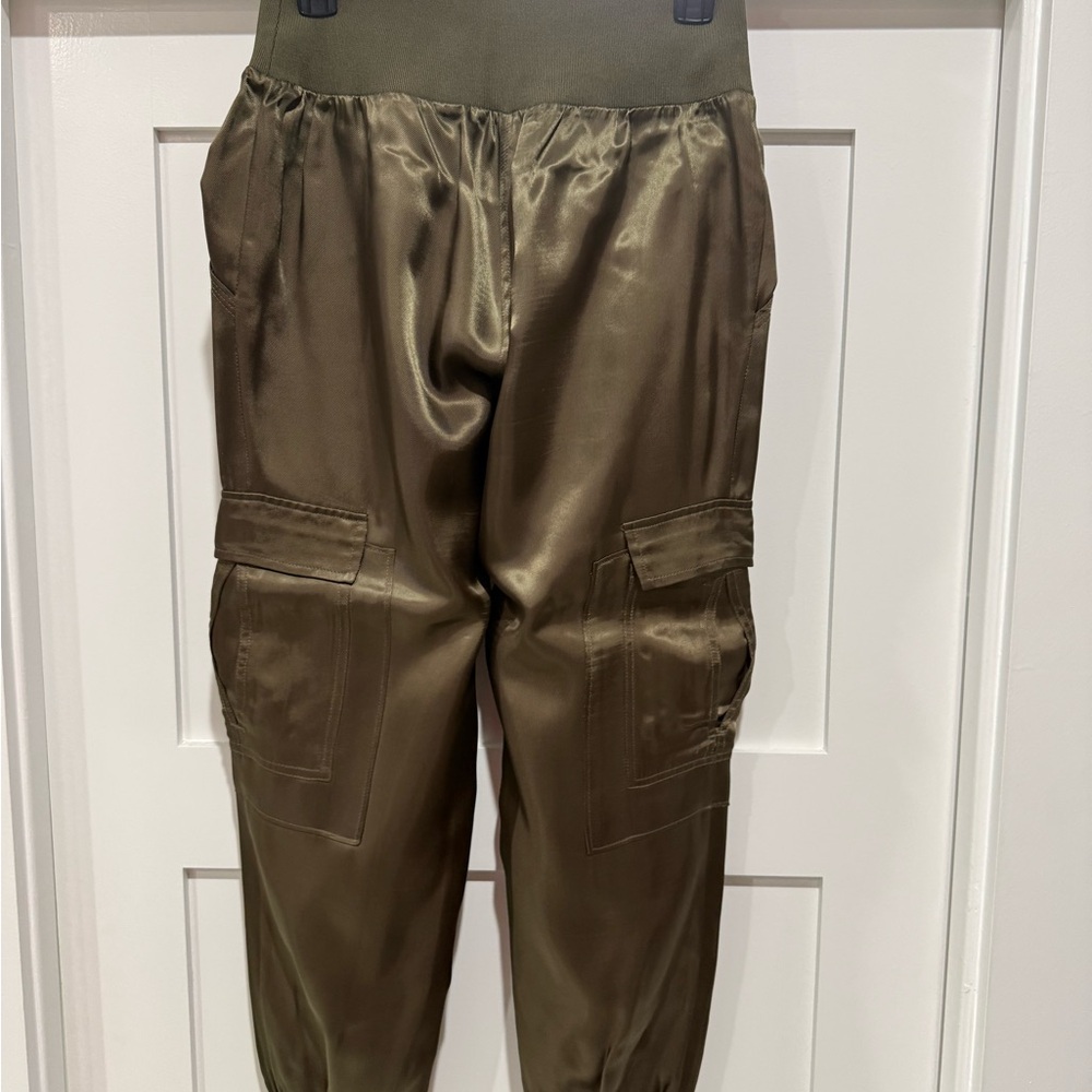 Cinq a Sept GILES PANT. Olive Green. Size Small. - Picture 8 of 11